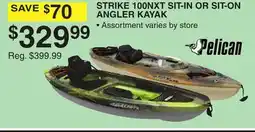 Dunham's Sports PELICAN STRIKE 100NXT SIT-IN OR SIT-ON ANGLER KAYAK offer