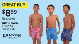 Dunham's Sports CANYON BOYS' SWIM TRUNKS offer