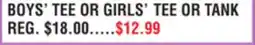 Dunham's Sports CHAMPION BOYS' TEE OR GIRLS' TEE OR TANK offer