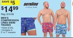 Dunham's Sports AEROLINE MEN'S COMPRESSION LINED SWIM TRUNKS offer