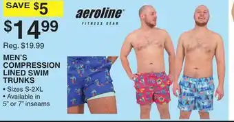 Dunham's Sports AEROLINE MEN'S COMPRESSION LINED SWIM TRUNKS offer