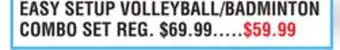 Dunham's Sports EASY SETUP VOLLEYBALL/BADMINTON COMBO SET offer