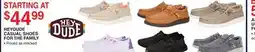 Dunham's Sports HEYDUDE CASUAL SHOES FOR THE FAMILY offer