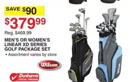 Dunham's Sports WILSON MEN'S OR WOMEN'S LINEAR XD SERIES GOLF PACKAGE SET offer