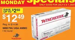 Dunham's Sports WINCHESTER 9MM FMJ USA AMMO offer