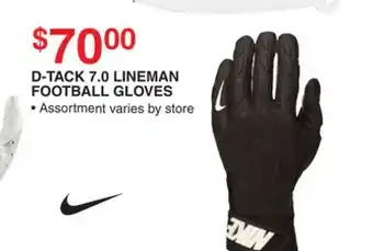 Dunham's Sports NIKE D-TACK 7.0 LINEMAN FOOTBALL GLOVES offer