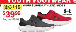 Dunham's Sports UNDER ARMOUR YOUTH SURGE 4 ATHLETIC SHOES offer