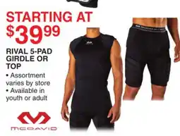 Dunham's Sports MCDAVID RIVAL 5-PAD GIRDLE OR TOP offer