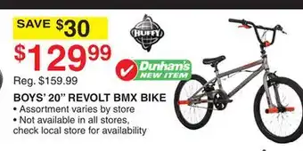 Dunham's Sports HUFFY BOYS' 20 REVOLT BMX BIKE offer