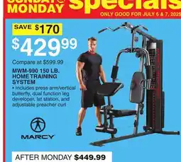 Dunham's Sports MWM-990 150 LB. HOME TRAINING SYSTEM offer
