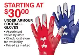 Dunham's Sports UNDER ARMOUR FOOTBALL GLOVES offer