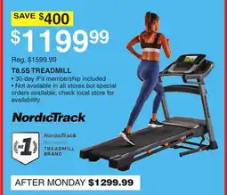 Dunham's Sports NORDICTRACK T8.5S TREADMILL offer