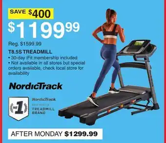 Dunham's Sports NORDICTRACK T8.5S TREADMILL offer