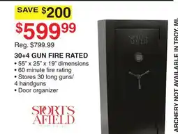 Dunham's Sports SPORTS AFIELD 30+4 GUN FIRE RATED offer