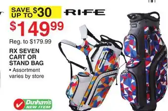 Dunham's Sports RX SEVEN CART OR STAND BAG offer