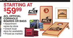 Dunham's Sports ACL OFFICIAL CORNHOLE BOARDS OR BAGS offer