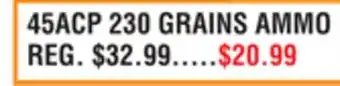 Dunham's Sports 45ACP 230 GRAINS AMMO offer