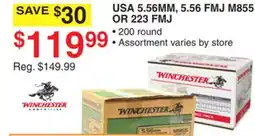 Dunham's Sports WINCHESTER USA 5.56MM, 5.56 FMJ M855 OR 223 FMJ offer
