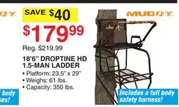 Dunham's Sports 18'6 DROPTINE HD 1.5-MAN LADDER offer