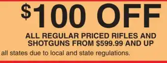 Dunham's Sports RIFLES AND SHOTGUNS offer