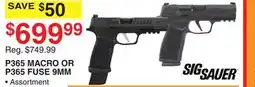 Dunham's Sports SIG SAUER P365 MACRO OR P365 FUSE 9MM offer