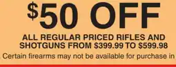 Dunham's Sports RIFLES AND SHOTGUNS offer