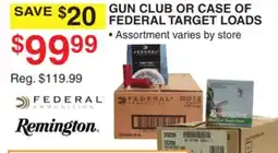 Dunham's Sports GUN CLUB CASE OF FEDERAL TARGET LOADS offer