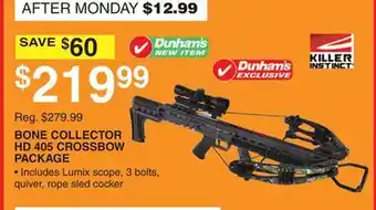 Dunham's Sports KILLER INSTINCT BONE COLLECTOR HD 405 CROSSBOW PACKAGE offer
