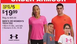 Dunham's Sports UNDER ARMOUR MEN'S OR WOMEN'S TECH TEE offer