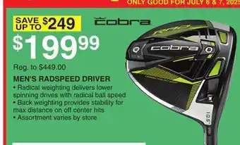 Dunham's Sports COBRA MEN'S RADSPEED DRIVER offer