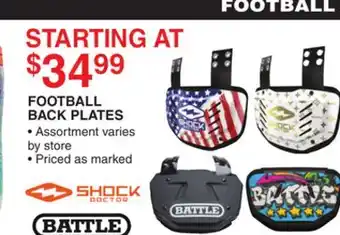 Dunham's Sports FOOTBALL BACK PLATES offer