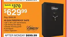 Dunham's Sports CANNON GUN FIREPROOF SAFE offer