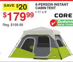 Dunham's Sports 6-PERSON INSTANT CABIN TENT offer