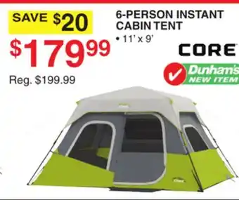 Dunham's Sports 6-PERSON INSTANT CABIN TENT offer