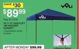 Dunham's Sports YOLI 10' X 10' EASYLIFT 100 INSTANT CANOPY offer