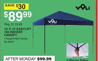 Dunham's Sports YOLI 10' X 10' EASYLIFT 100 INSTANT CANOPY offer