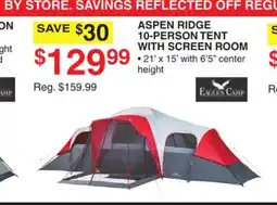 Dunham's Sports ASPEN RIDGE 10-PERSON TENT WITH SCREEN ROOM offer