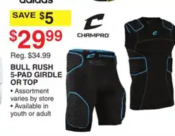 Dunham's Sports CHAMPRO BULL RUSH 5-PAD GIRDLE OR TOP offer