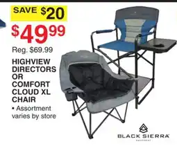 Dunham's Sports BLACK SIERRA HIGHVIEW DIRECTORS OR COMFORT CLOUD XL CHAIR offer