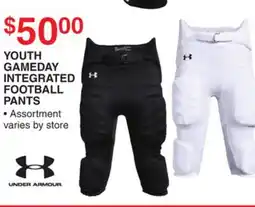 Dunham's Sports UNDER ARMOUR YOUTH GAMEDAY INTEGRATED FOOTBALL PANTS offer