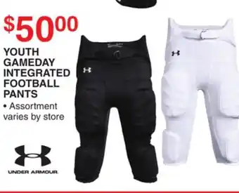 Dunham's Sports UNDER ARMOUR YOUTH GAMEDAY INTEGRATED FOOTBALL PANTS offer