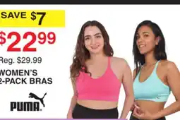 Dunham's Sports PUMA WOMEN'S 2-PACK BRAS offer