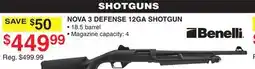Dunham's Sports BENELLI NOVA 3 DEFENSE 12GA SHOTGUN offer