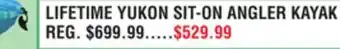 Dunham's Sports LIFETIME YUKON SIT-ON ANGLER KAYAK offer
