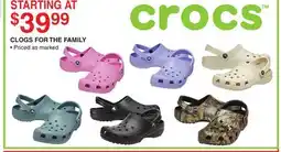 Dunham's Sports CROCS CLOGS FOR THE FAMILY offer