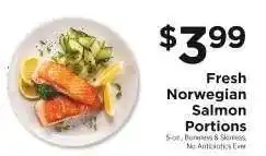 ShopRite Fresh Norwegian Salmon Portions offer
