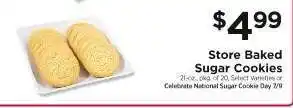 ShopRite Store Baked Sugar Cookies offer