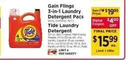 ShopRite Tide Laundry Detergent offer