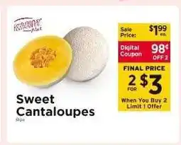 ShopRite Sweet Cantaloupes offer