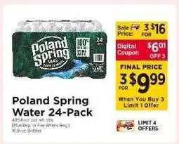 ShopRite Poland Spring Water 24-Pack offer